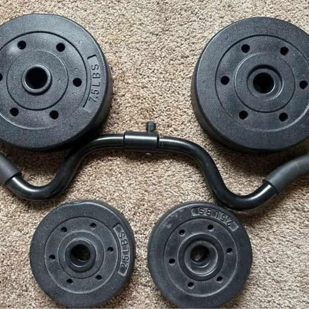 Curling bar with weights